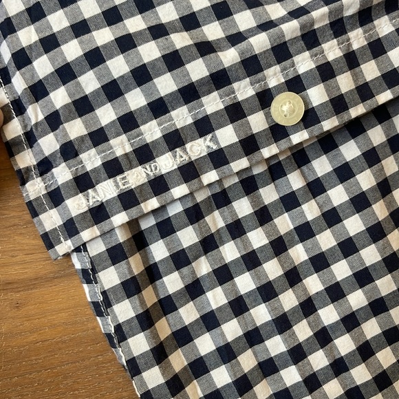 J&J navy and white gingham button down - Picture 5 of 6